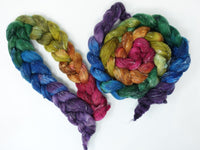 Tweed Wool. South American Wool & Viscose Tweed Nepps. Hand Dyed Gradient 100g