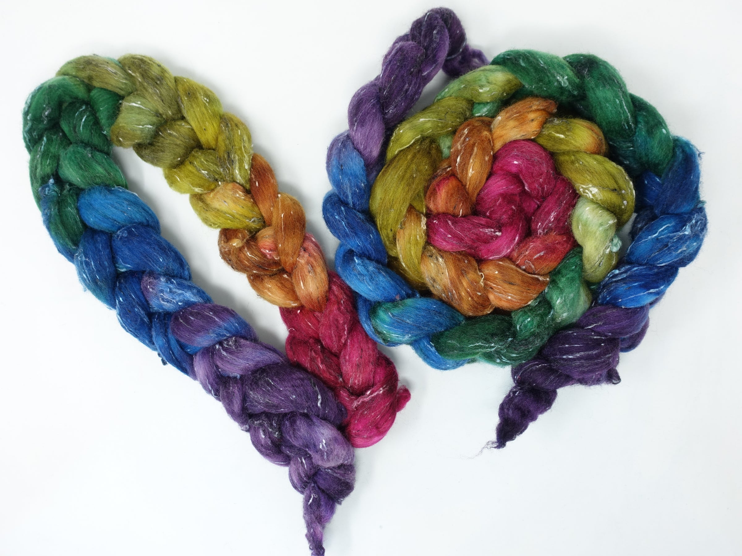 Tweed Wool. South American Wool & Viscose Tweed Nepps. Hand Dyed Gradient 100g