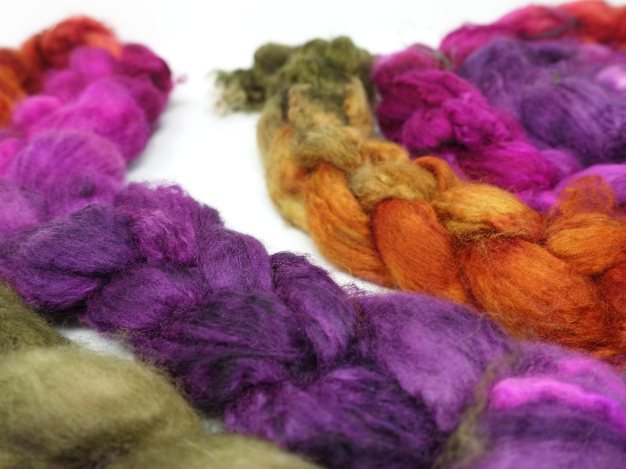 Mongolian Wool, Hand Dyed  Gradient 100g