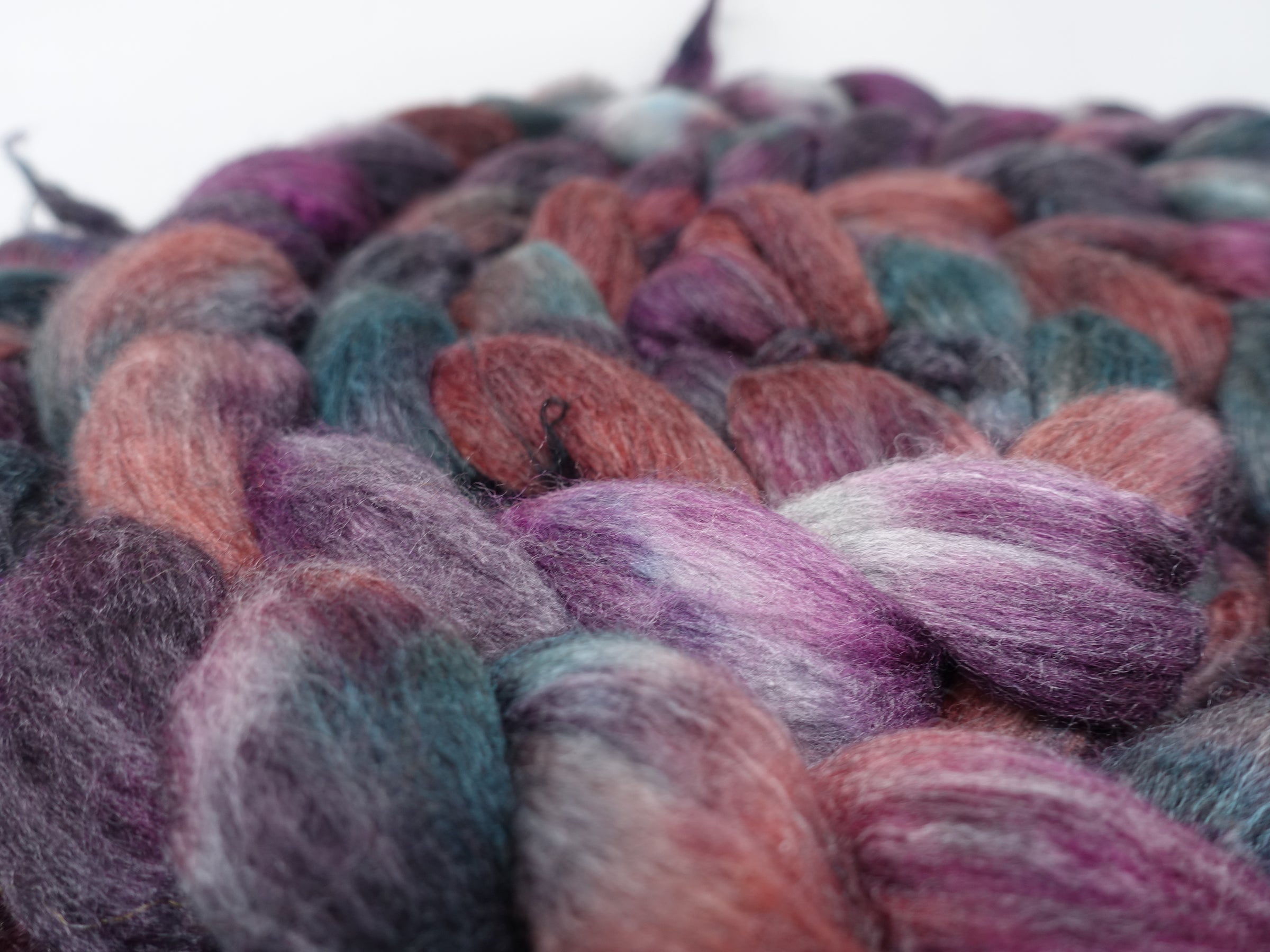 Corriedale & Lotus,  Hand Dyed Variegated. 100g