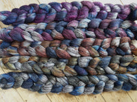 Fade Pack- Zwartbles & Silk, 5 co-ordinating braids, Hand Dyed Wool, 500g
