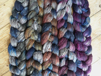 Fade Pack- Zwartbles & Silk, 5 co-ordinating braids, Hand Dyed Wool, 500g