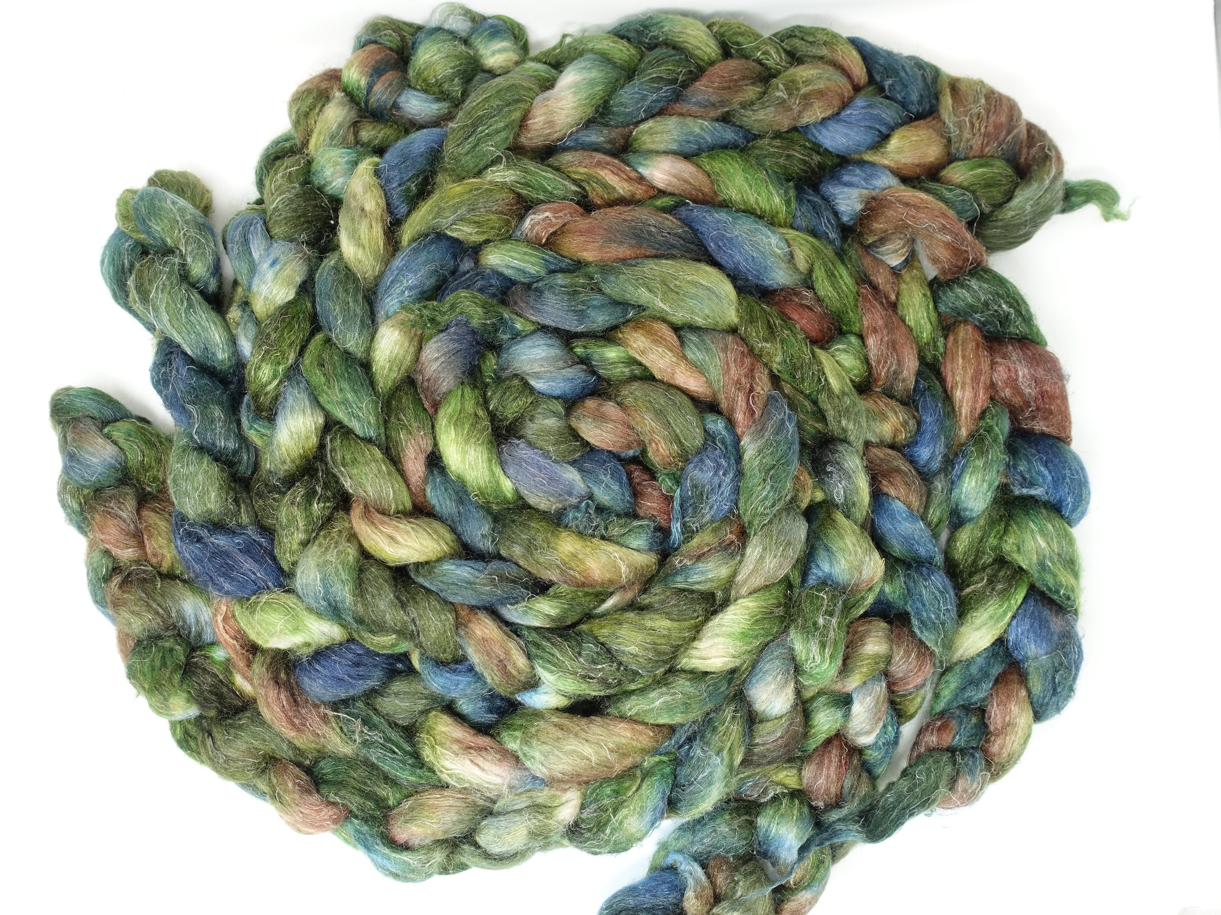Romney, Silk & Linen. Hand Dyed Variegated - 100g