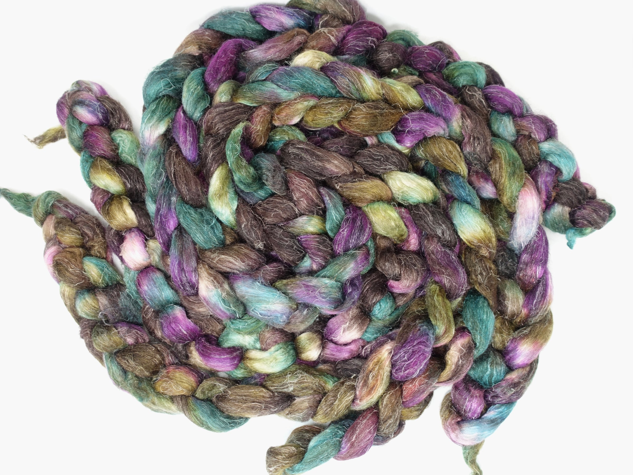 Romney, Silk & Linen. Hand Dyed Variegated - 100g