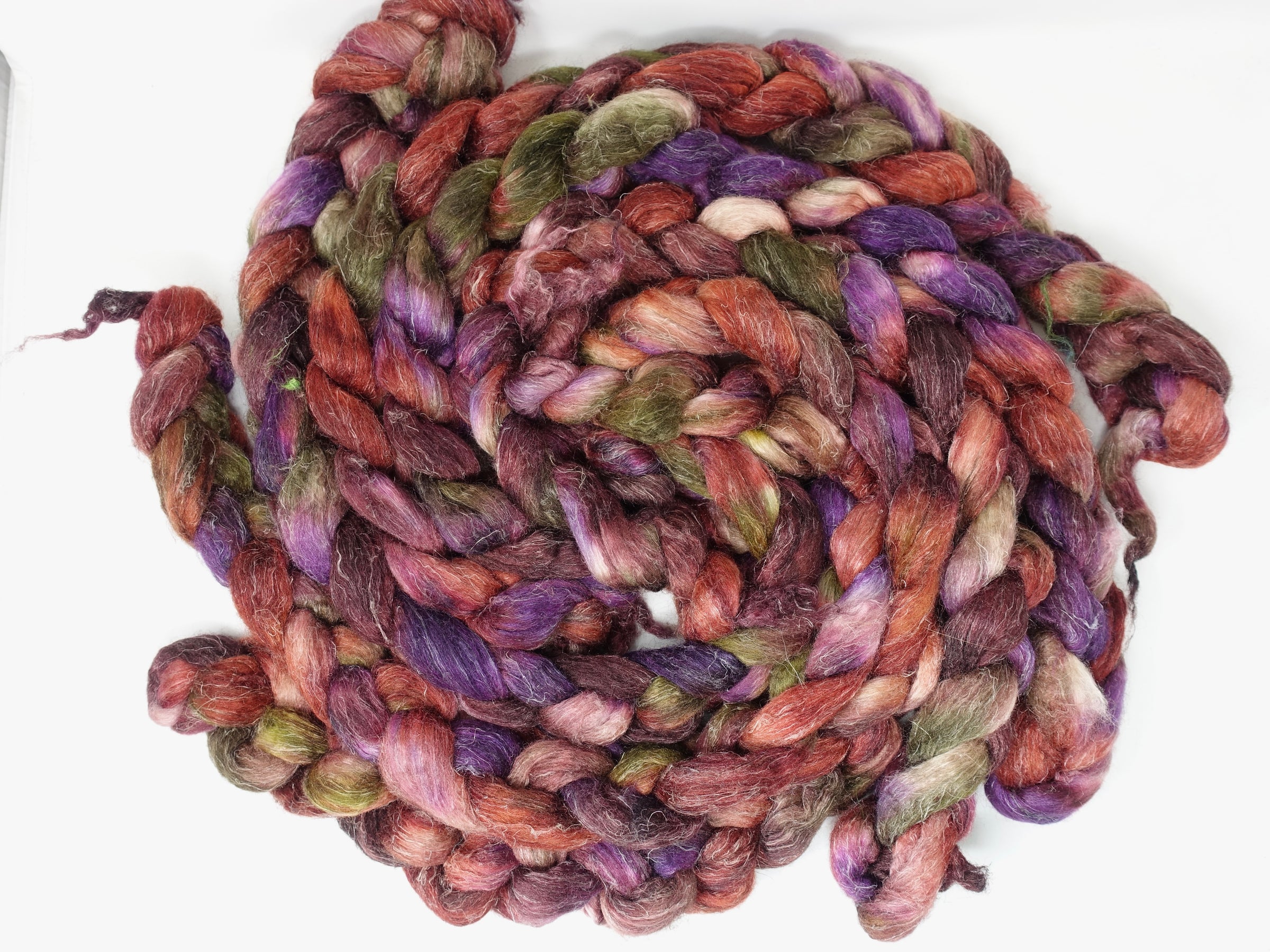 Romney, Silk & Linen. Hand Dyed Variegated - 100g
