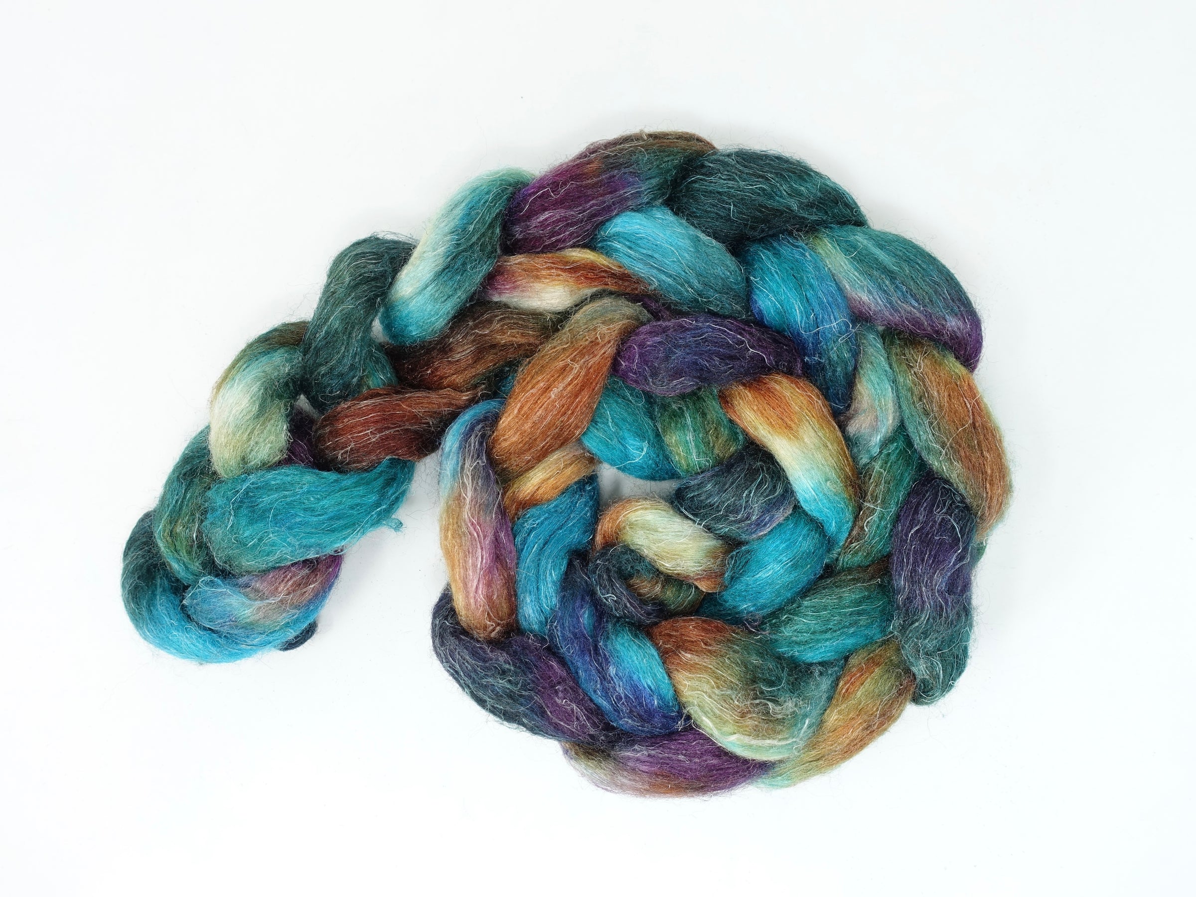 Romney, Silk & Linen. Hand Dyed Variegated - 100g