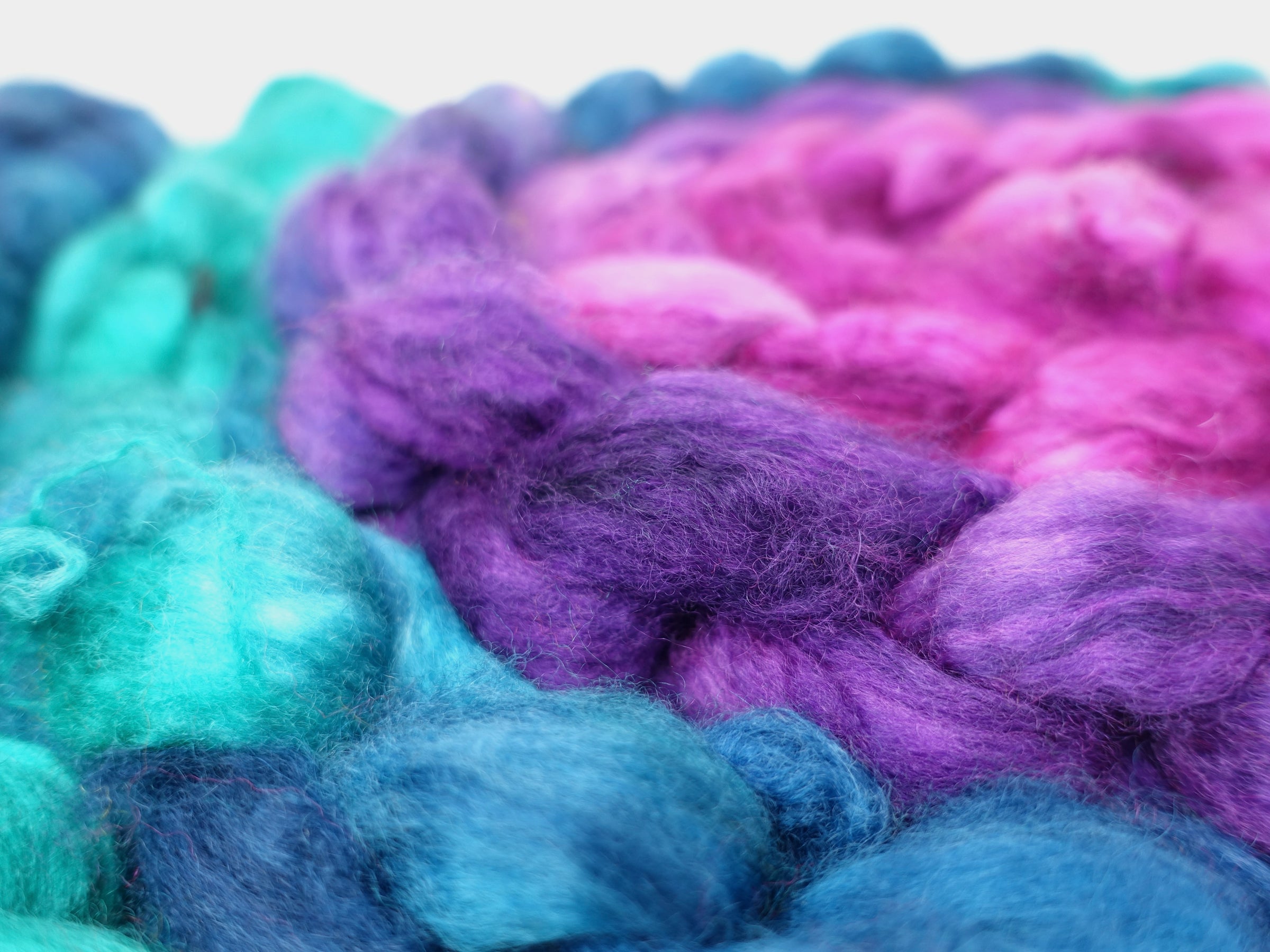 Mongolian Wool, Hand Dyed  Gradient 100g
