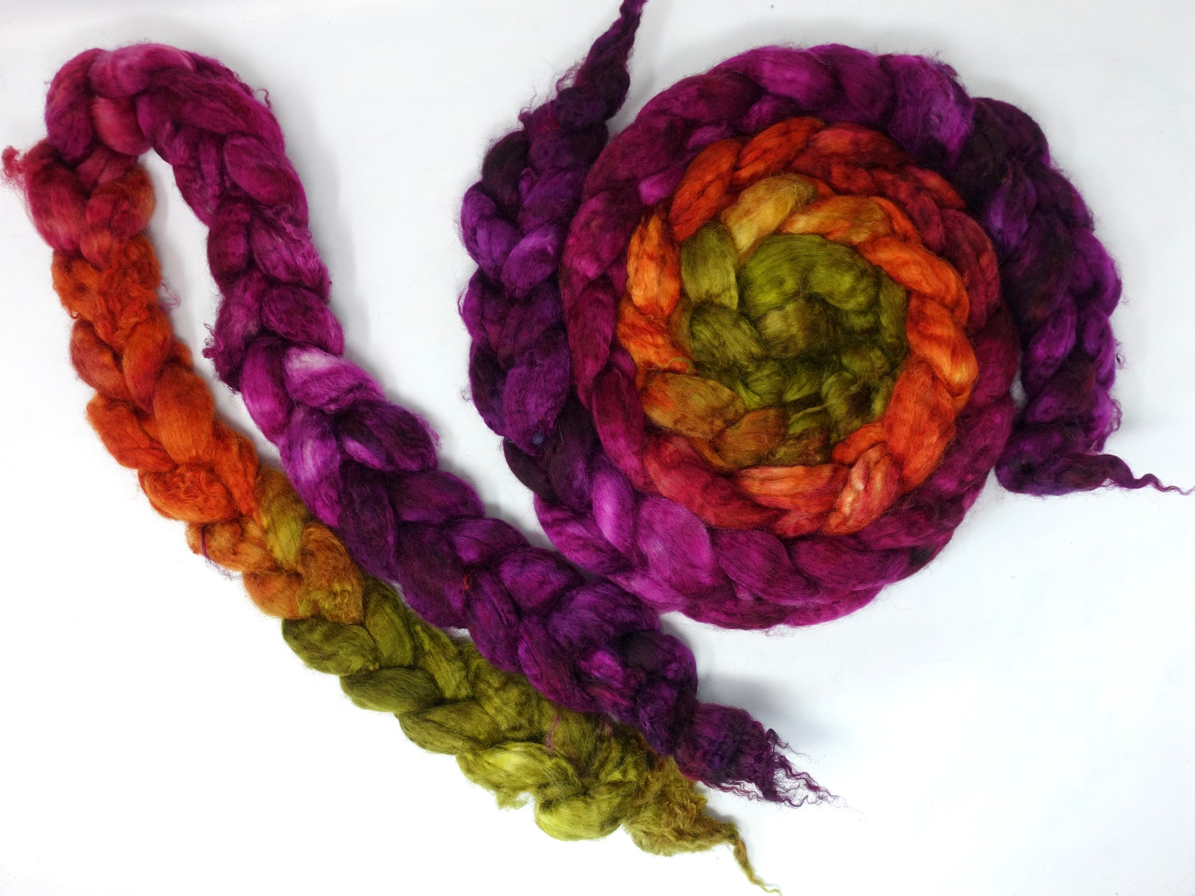 Mongolian Wool, Hand Dyed  Gradient 100g