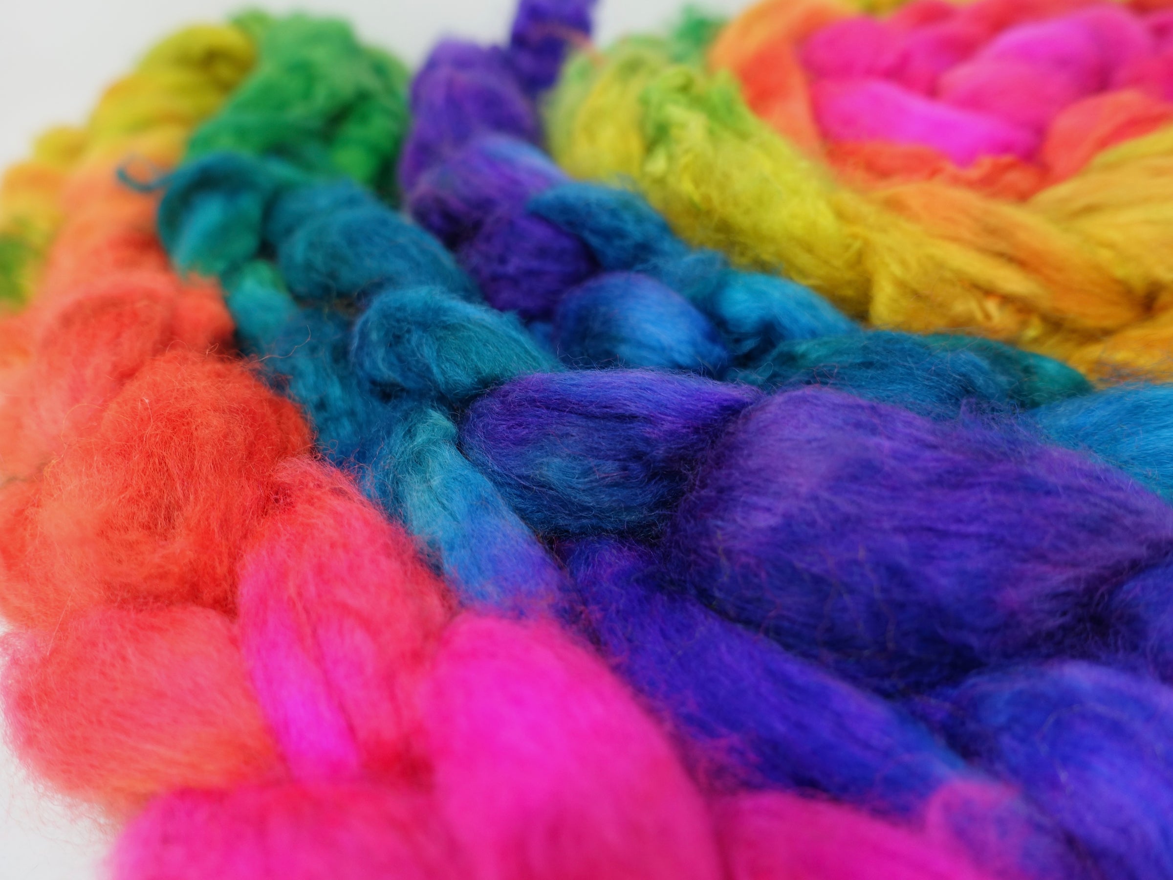 Mongolian Wool, Hand Dyed  Gradient 100g