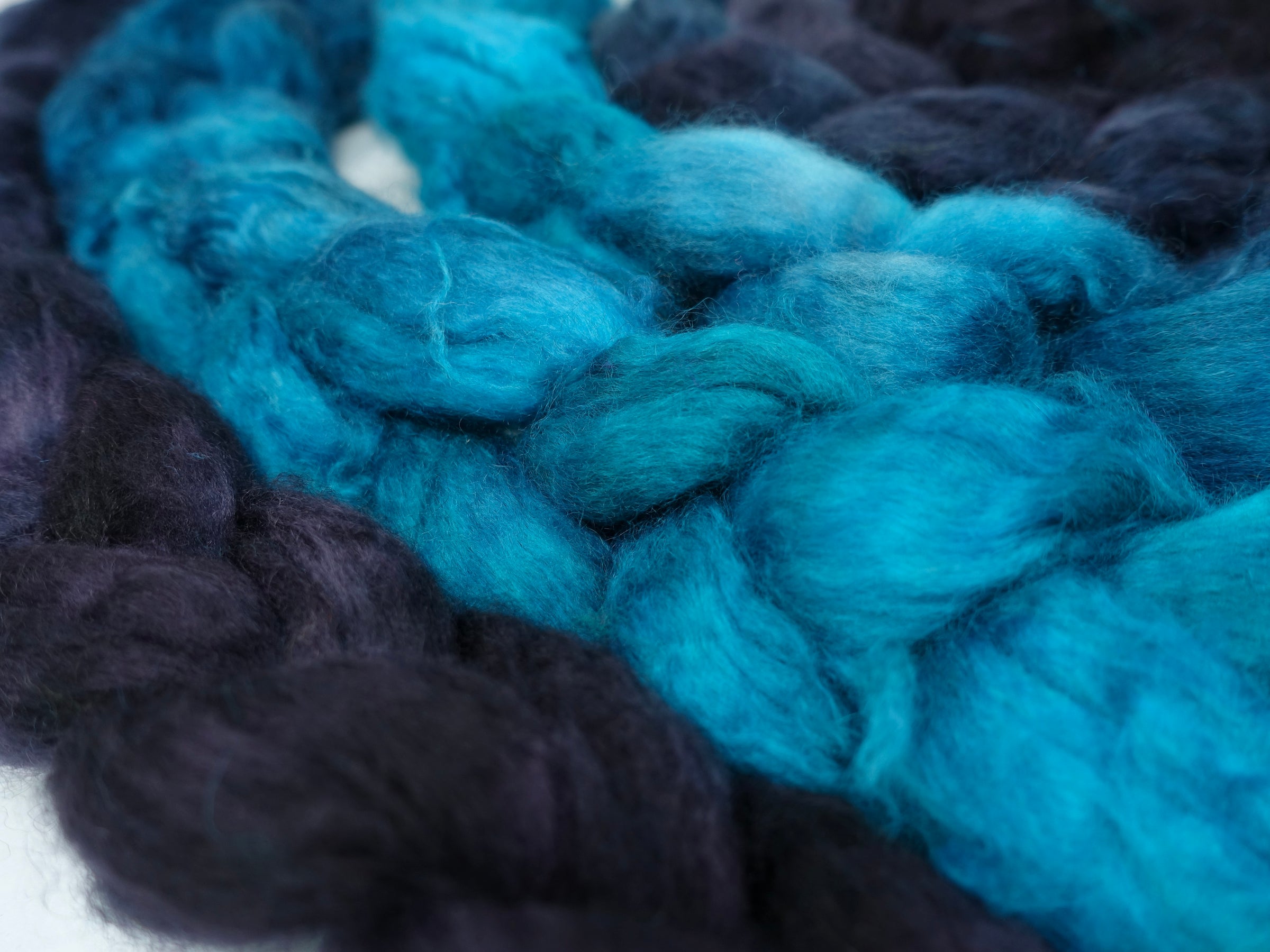 Mongolian Wool, Hand Dyed  Gradient 100g