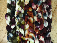 Fade Pack- Rambouillet, 5 co-ordinating braids, Hand Dyed Wool, 500g