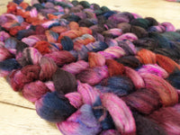 Fade Pack- Textured Blend, BFL, Manx Loaghtan, Sari Silk. 5 co-ordinating braids, Hand Dyed Wool, 500g