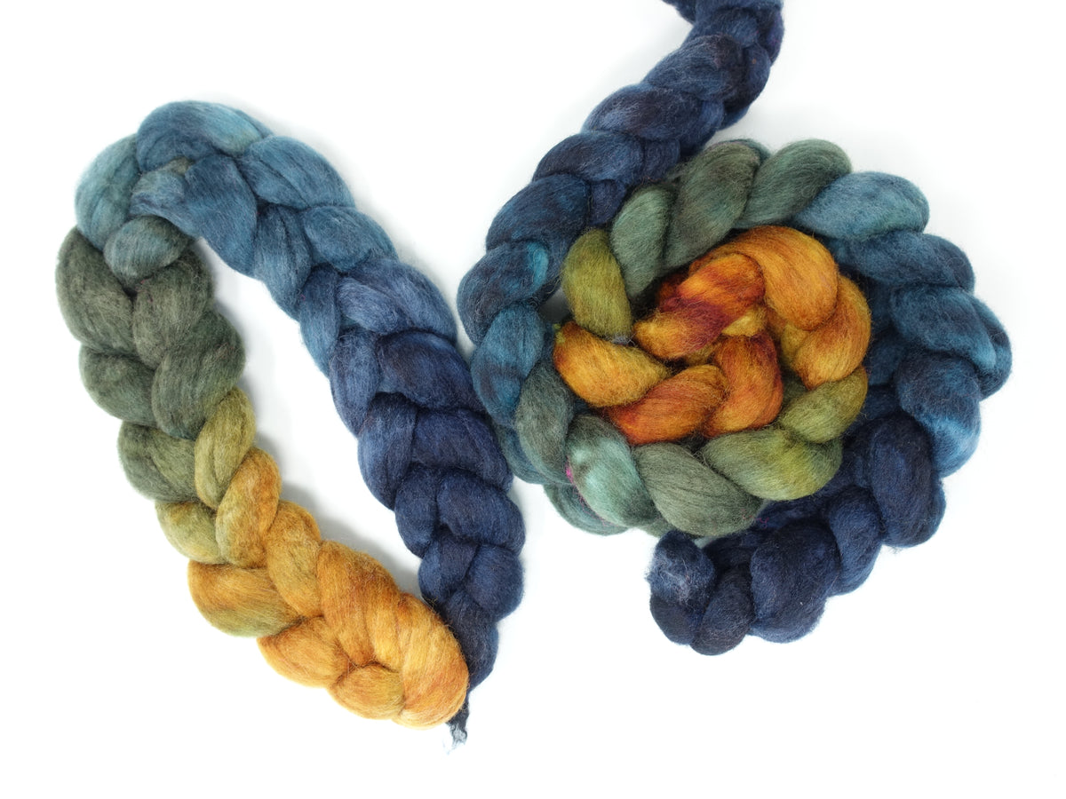 Cambrian Wool, Hand Dyed Gradient. Welsh x BFL Wool, 100g