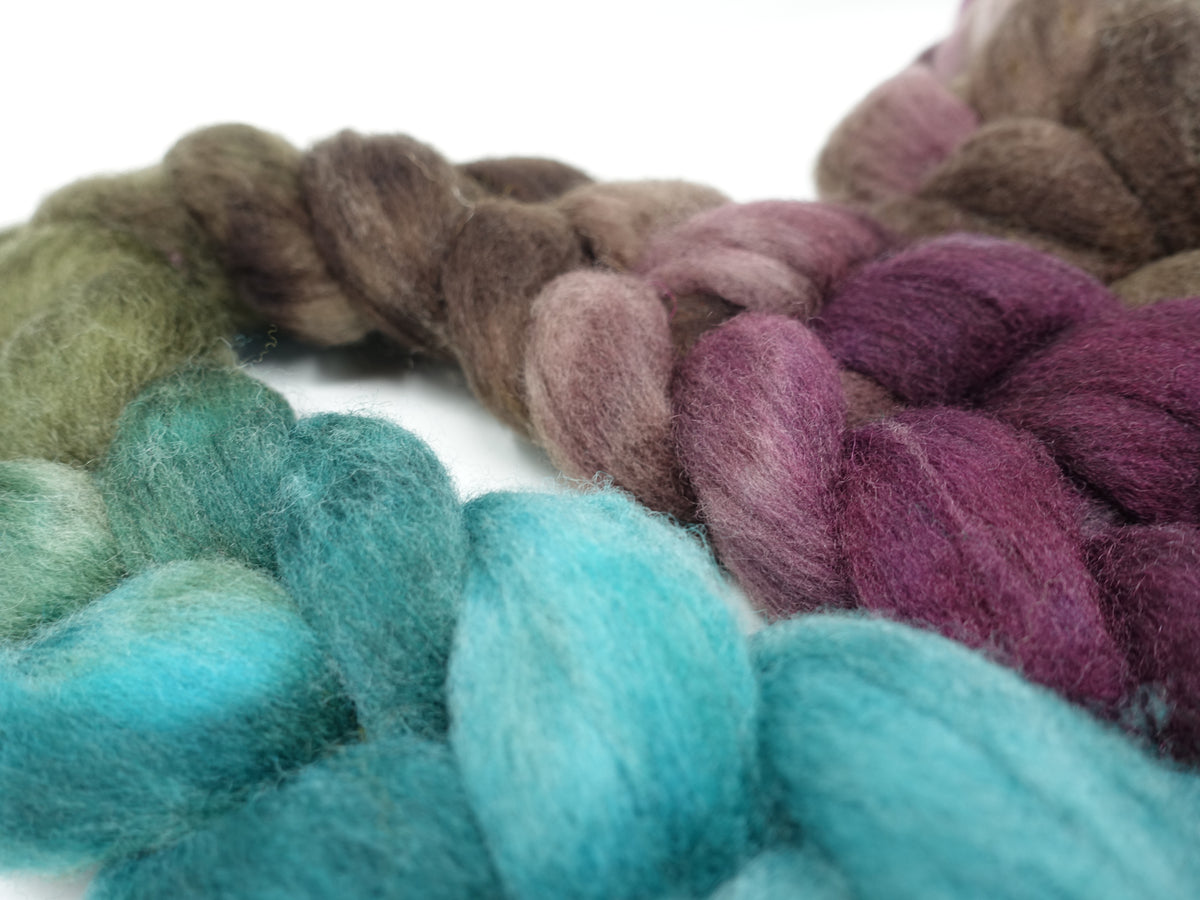 Cambrian Wool, Hand Dyed Gradient. Welsh x BFL Wool, 100g
