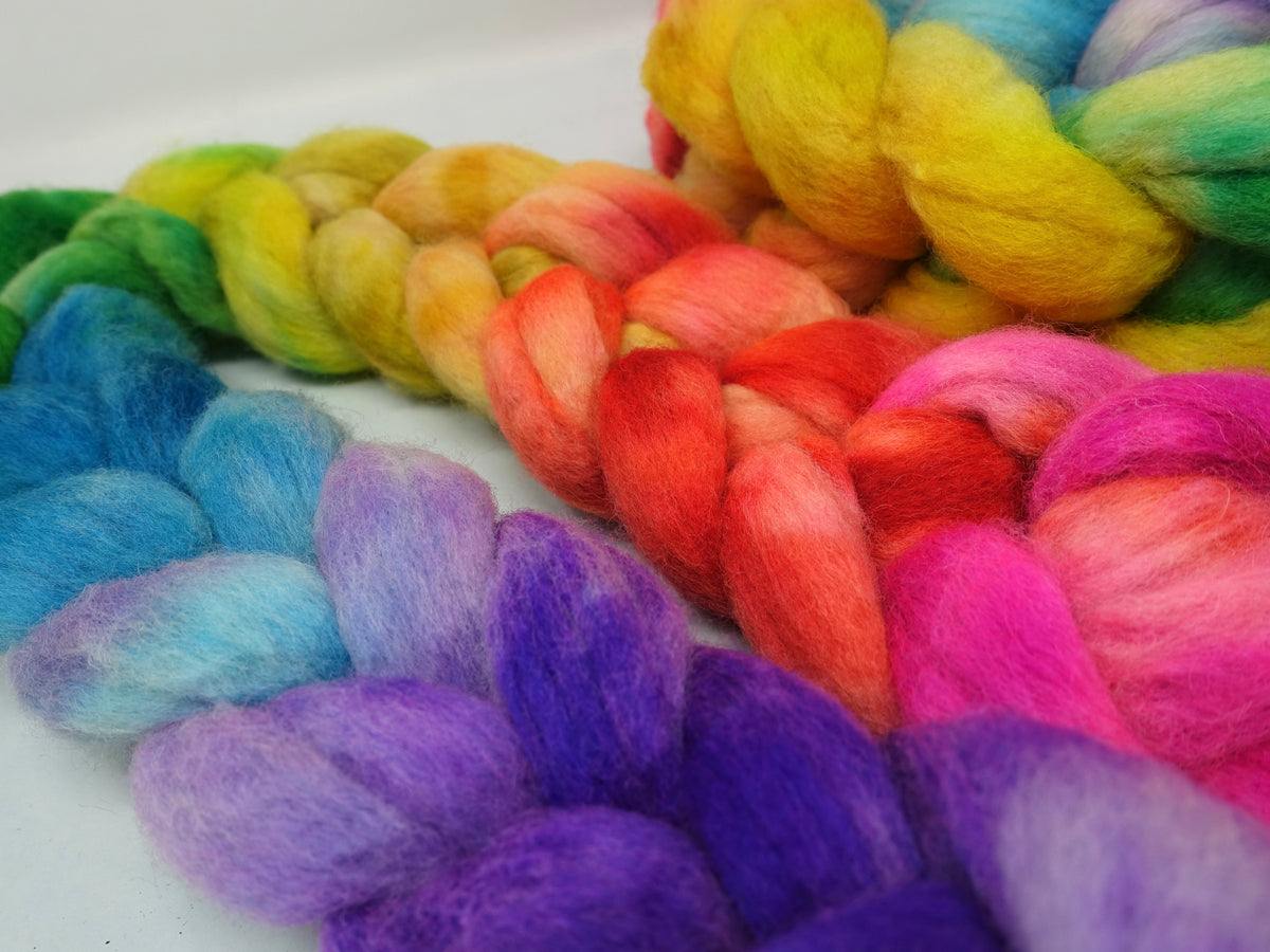 Cambrian Wool, Hand Dyed Gradient. Welsh x BFL Wool, 100g