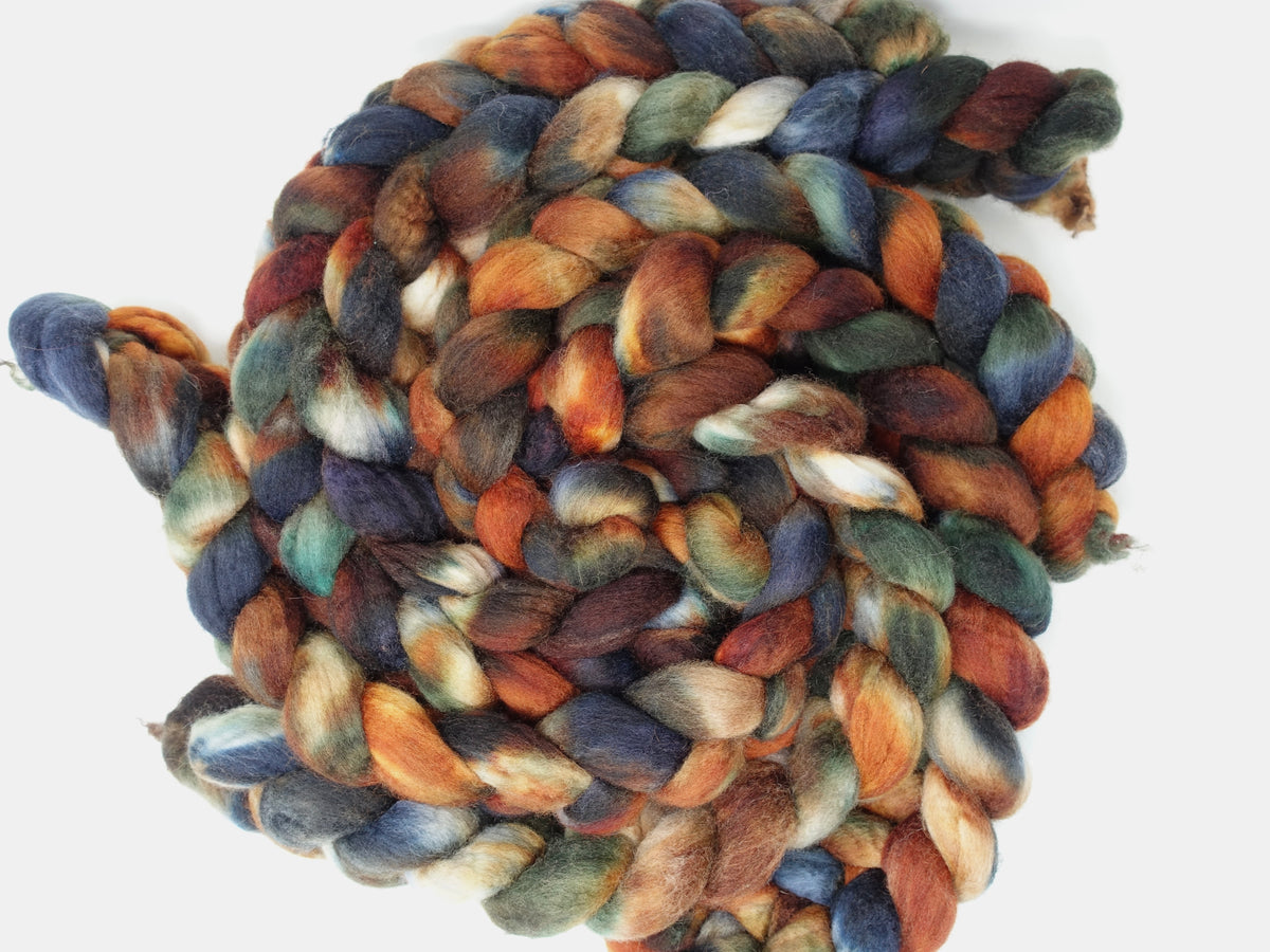 Cambrian Wool, Hand Dyed Variegated. Welsh x BFL Wool, 100g
