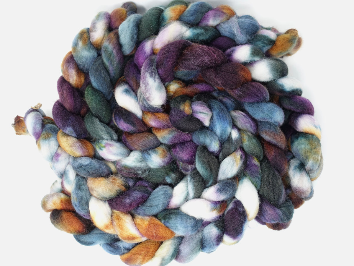 Cambrian Wool, Hand Dyed Variegated. Welsh x BFL Wool, 100g