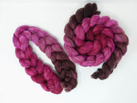 Textured Blend, BFL, Manx Loaghtan, Sari Silk. Hand Dyed Gradient. 100g