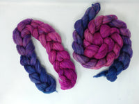 Textured Blend, BFL, Manx Loaghtan, Sari Silk. Hand Dyed Gradient. 100g