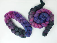 Textured Blend, BFL, Manx Loaghtan, Sari Silk. Hand Dyed Gradient. 100g