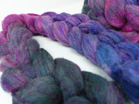 Textured Blend, BFL, Manx Loaghtan, Sari Silk. Hand Dyed Gradient. 100g