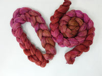 Textured Blend, BFL, Manx Loaghtan, Sari Silk. Hand Dyed Gradient. 100g