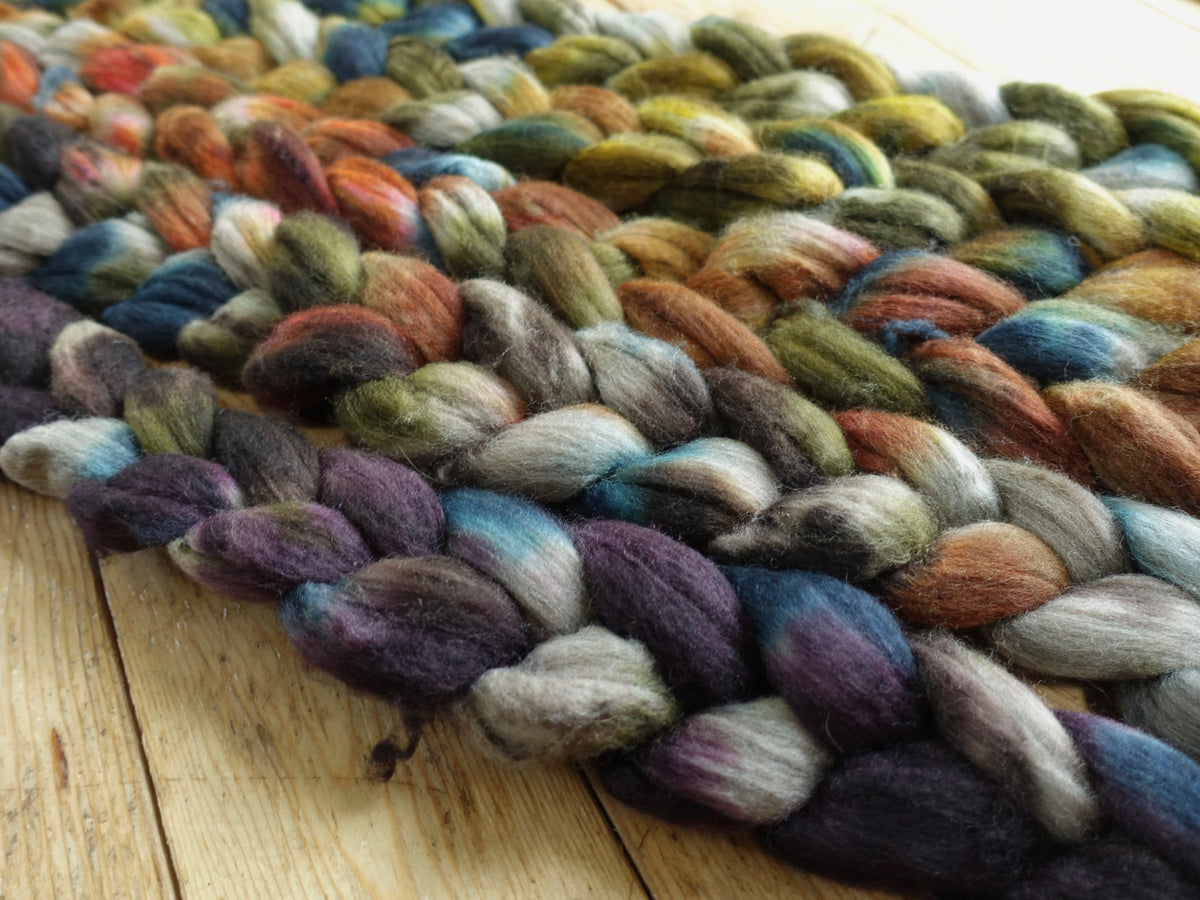 Fade Pack- Polwarth & Yak, 5 co-ordinating braids, Hand Dyed. 500g
