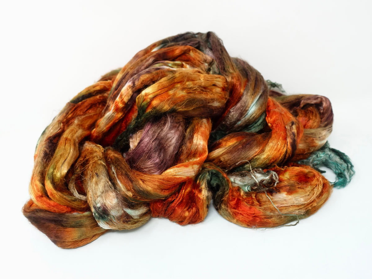 Silk Brick Variegated, Hand Dyed, 100g