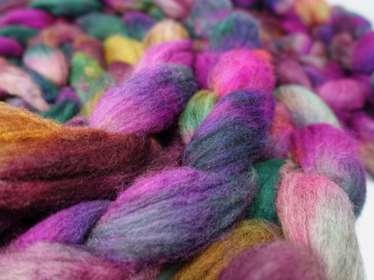 Polwarth & Yak. Hand Dyed Variegated. 100g