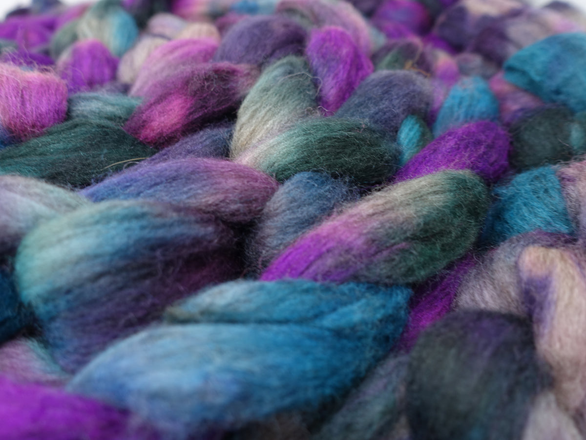 Polwarth & Yak. Hand Dyed Variegated. 100g