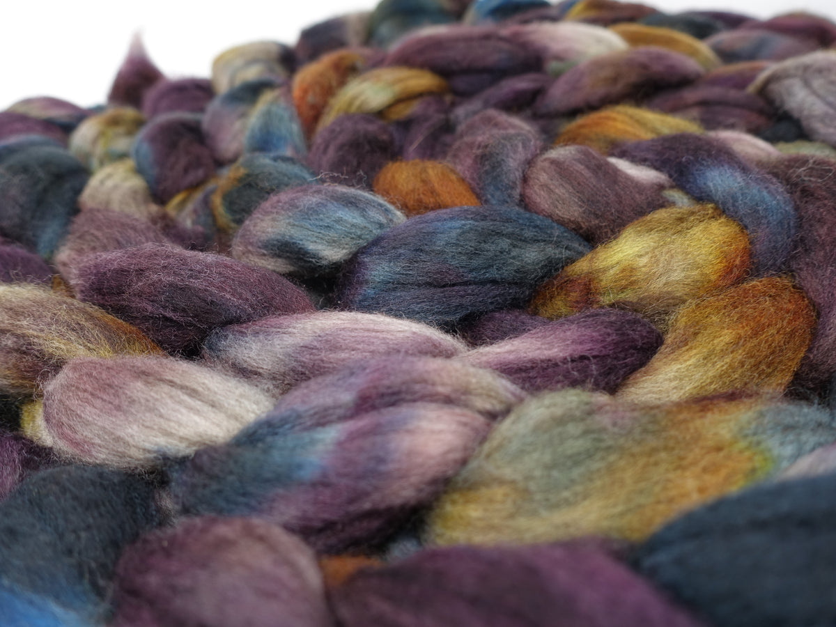 Polwarth & Yak. Hand Dyed Variegated. 100g