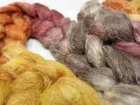 Romney, Silk & Linen. Hand Dyed Gradient - 100g
