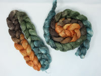 Romney, Silk & Linen. Hand Dyed Gradient - 100g