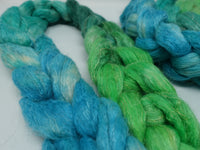 Romney, Silk & Linen. Hand Dyed Gradient - 100g