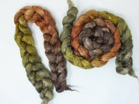 Romney, Silk & Linen. Hand Dyed Gradient - 100g