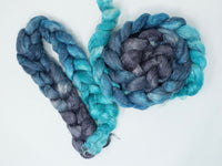 Romney, Silk & Linen. Hand Dyed Gradient - 100g