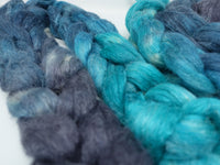 Romney, Silk & Linen. Hand Dyed Gradient - 100g