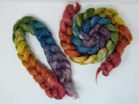 Romney, Silk & Linen. Hand Dyed Gradient - 100g