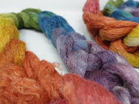 Romney, Silk & Linen. Hand Dyed Gradient - 100g