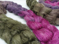 Romney, Silk & Linen. Hand Dyed Gradient - 100g