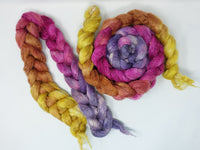 Romney, Silk & Linen. Hand Dyed Gradient - 100g