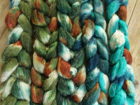 Fade Pack- Romney, Silk & Linen, 5 co-ordinating braids, Hand Dyed Wool, 500g