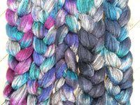 Fade Pack- Zwartbles & Silk, 5 co-ordinating braids, Hand Dyed Wool, 500g