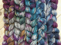 Fade Pack- Zwartbles & Silk, 5 co-ordinating braids, Hand Dyed Wool, 500g