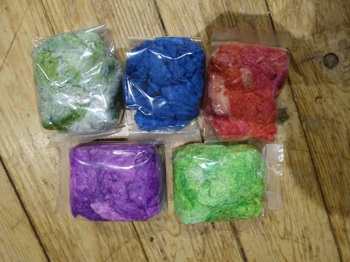 Silk Noil. Mixed Colour Packs.