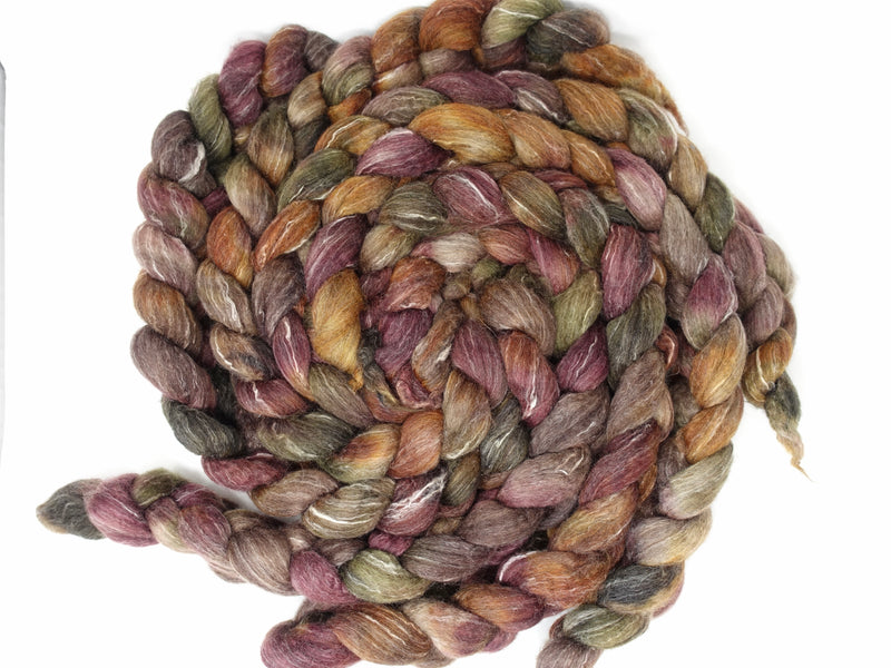 BFL, Alpaca & Seacell. Hand Dyed Variegated 100g