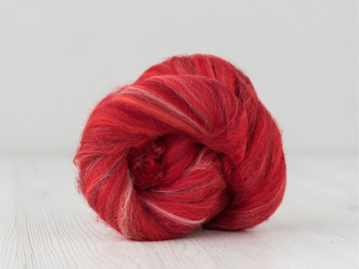 Flamenco- Superfine 19 micron Merino & Tussah Silk, 70-30 blend. 50g (DHG)